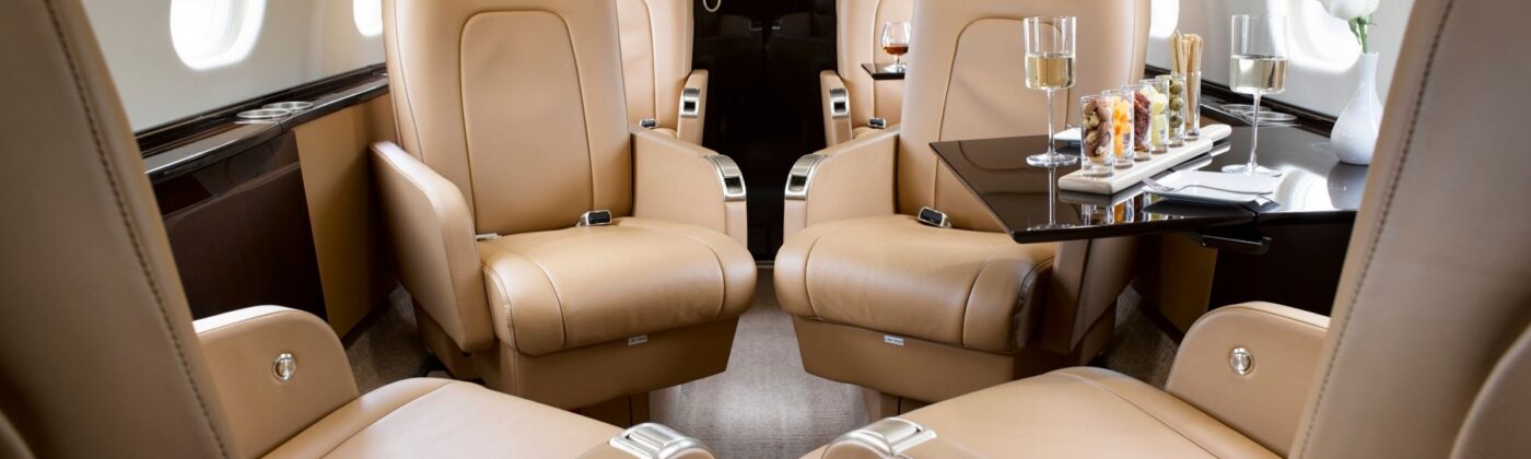 How clean is the cabin air on a private jet
