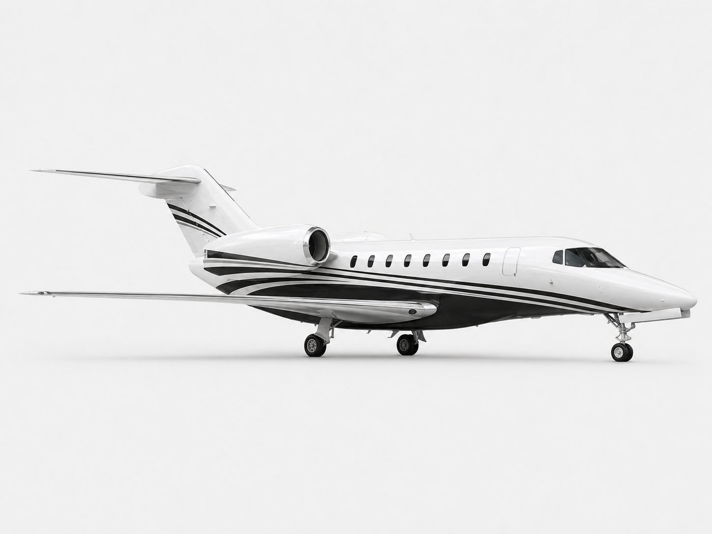 Citation X super mid jet on white background