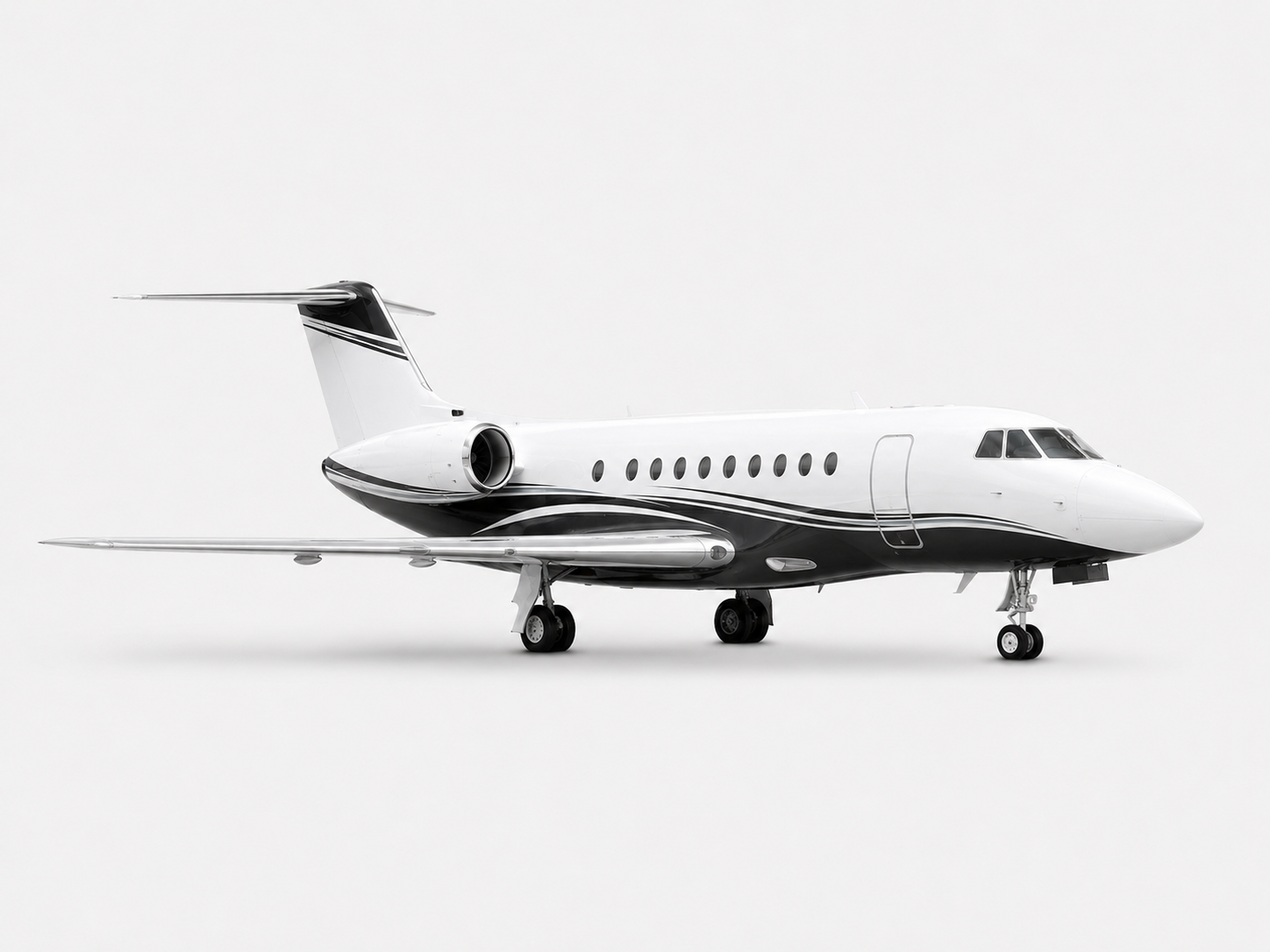 Falcon 2000 heavy jet on white background